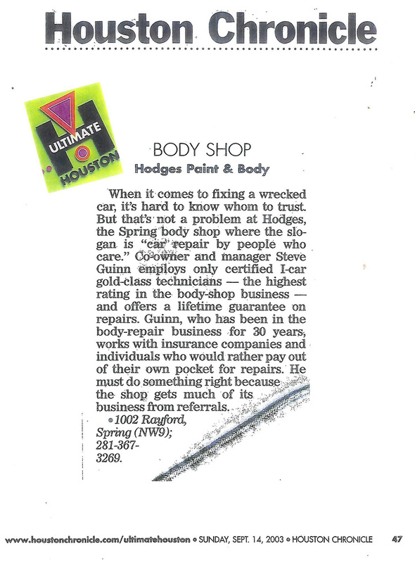 Houston Chronicle: Ultimate Body Shop