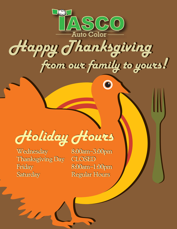 Tasco Auto Color - Thanksgiving Hours
