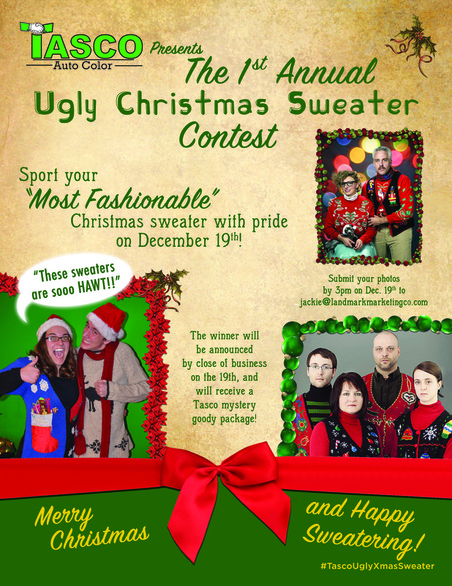 Tasco Auto Color Ugly Christmas Sweater Contest